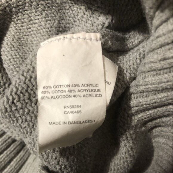 The Childrens Place Baby Girl Gray Knit Sweater 12-18 Months Button Up Collar - Picture 3 of 6